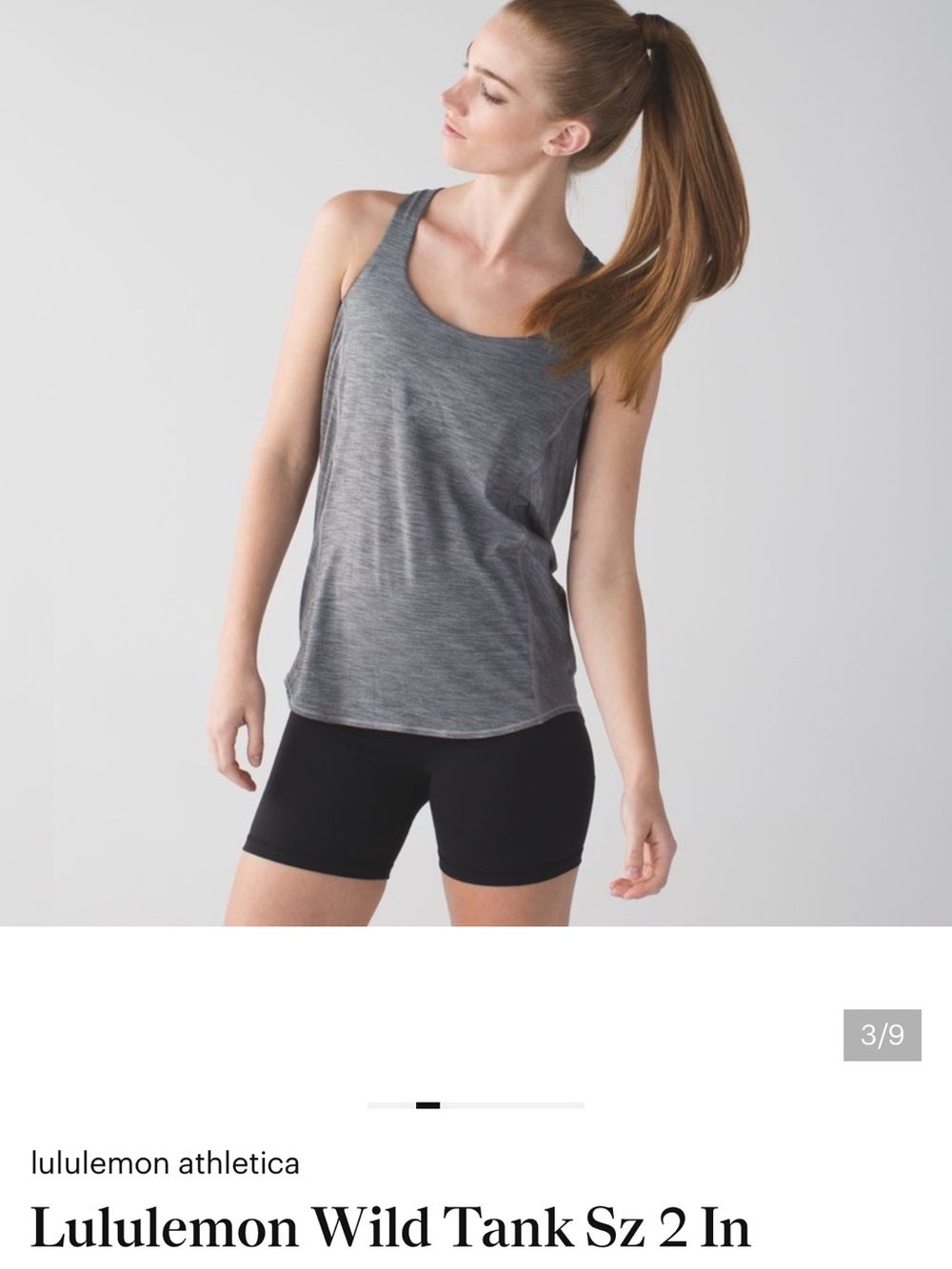 lululemon Gray Heather Wild Tank